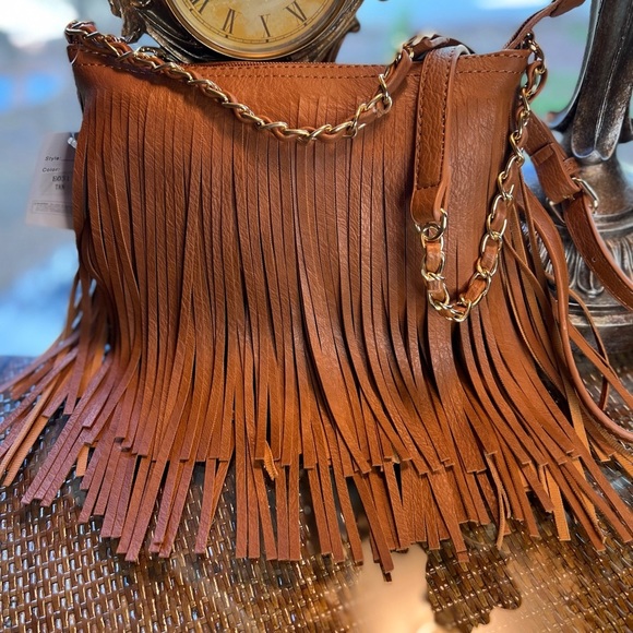 Fringe Western Boho Crossbody Bag Fringe on Both sides Adjustable Strap - Picture 1 of 4